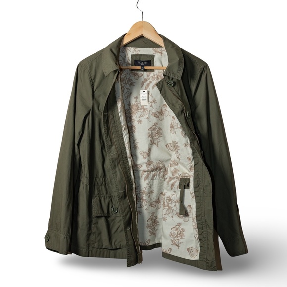 NWT: TALBOT’S Classic Military Field Jacket in Army Green: Women's Size X - Picture 2 of 12